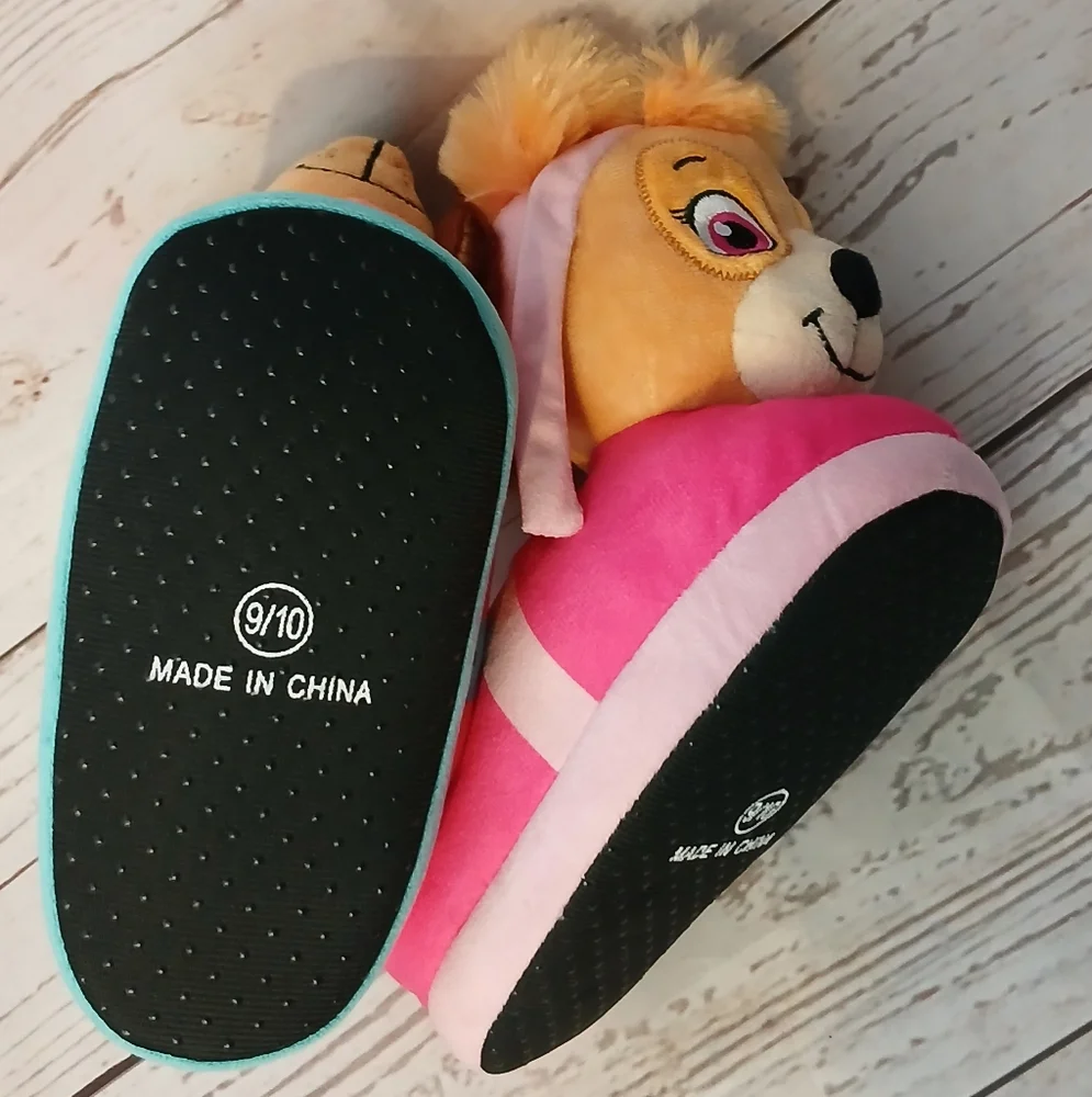 Nickelodeon Paw Patrol Toddler Girls Slippers Size 9 Through 10